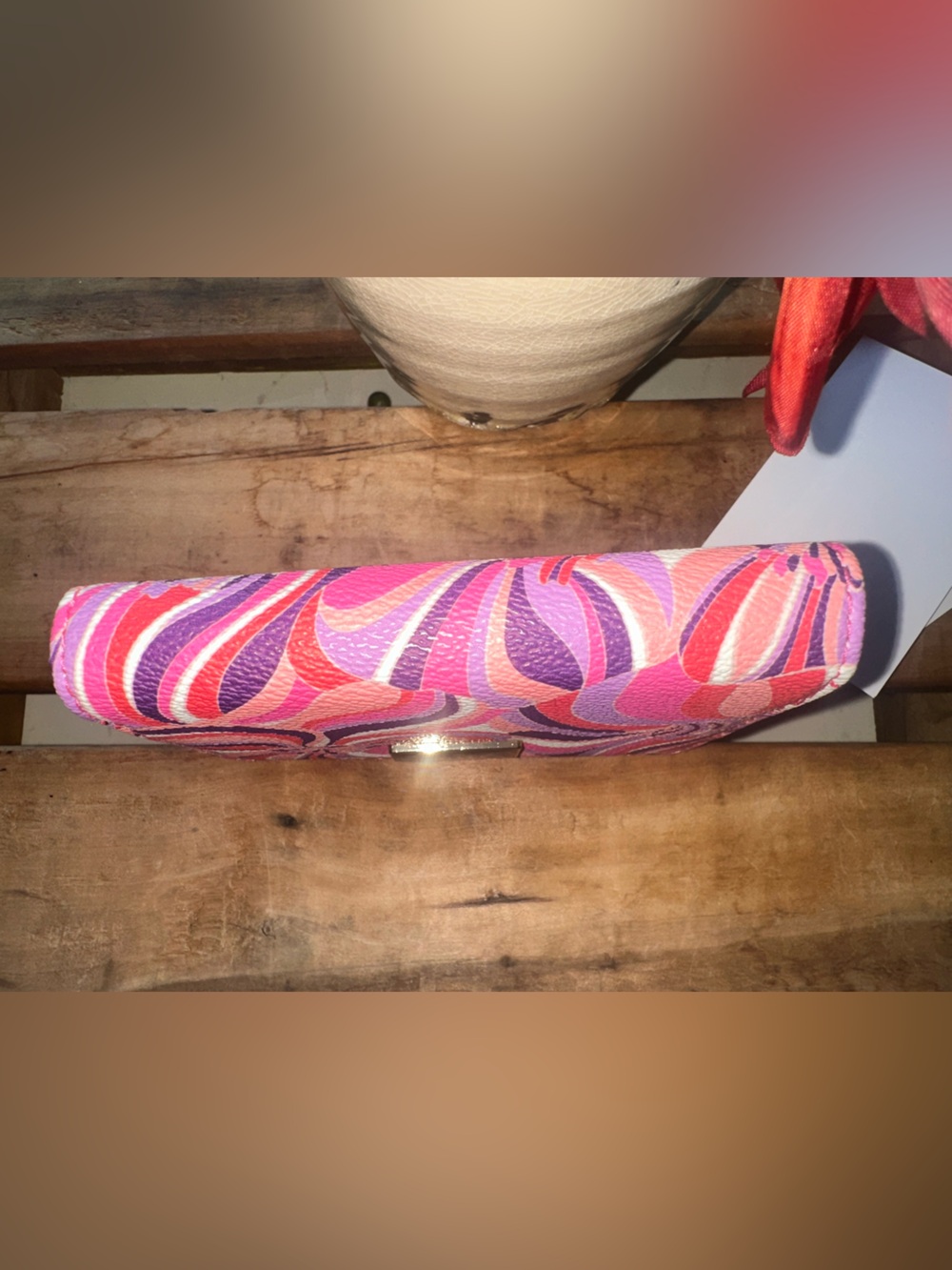 Trina Turk Wallet Zip Around Pink Purple Swirls ~ NWT - Picture 11 of 16